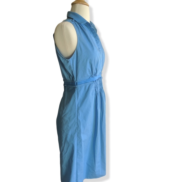 Light blue sleeveless midi dress - Picture 3 of 6